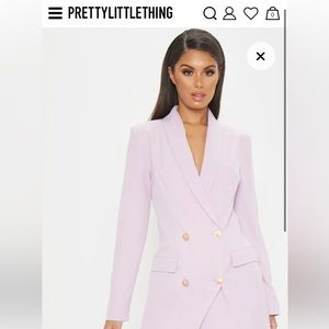 PURPLE BLAZOR DRESS PRETTYLITTLE THING. TAGS ON